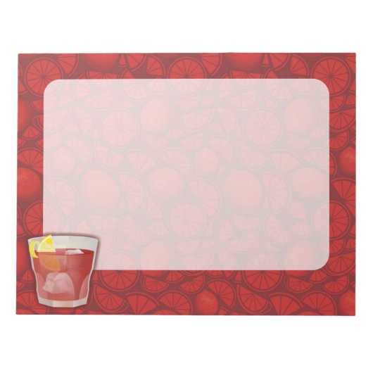 Bloc-note cocktail Americano (Devant)