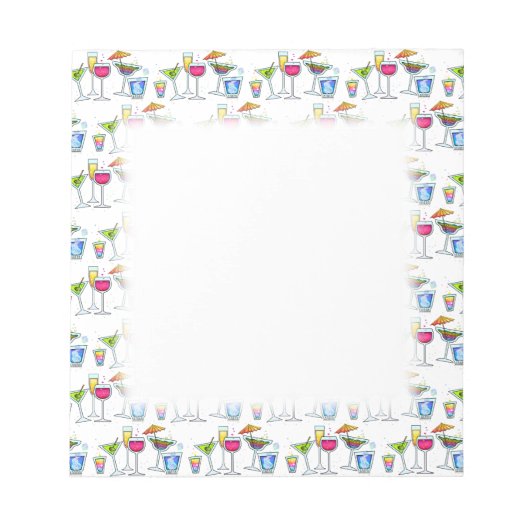BLOC-NOTE COCKTAILS HAUT VERRE NOTEPAD (Devant)