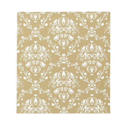 Bloc-note Cocoa and Cream Damask (Devant)