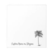 Bloc-note Cocotier Palm Tree Plage tropicale Thème Papeterie (Devant)