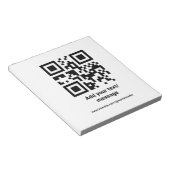 Bloc-note code barre personnalisé simple ajouter votre site  (Incliné)