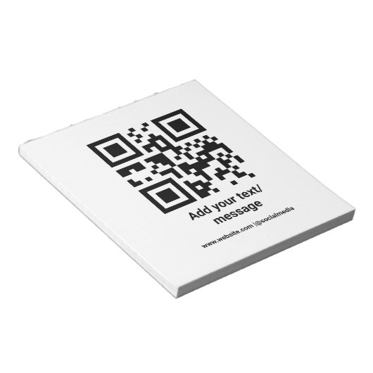 Bloc-note code barre personnalisé simple ajouter votre site  (Incliné)