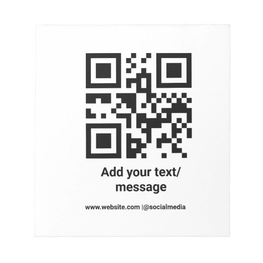 Bloc-note code barre personnalisé simple ajouter votre site  (Devant)