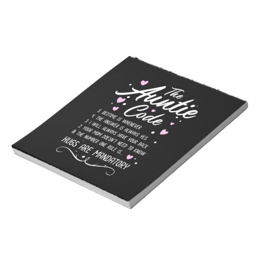 Bloc-note Code de la tante (Tourné)