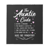 Bloc-note Code de la tante (Devant)