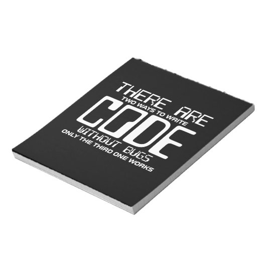 Bloc-note Code Écriture Programmer sans bogues (Tourné)