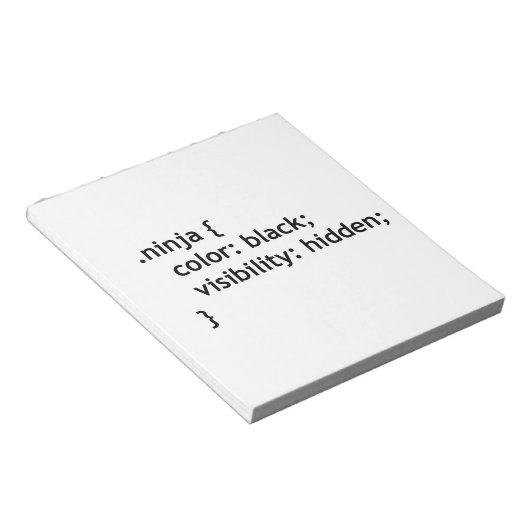Bloc-note code ninja, script (Incliné)