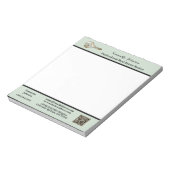 Bloc-note Code QR de la clé de maison dorée de l'agent immob (Tourné)