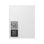 Bloc-note Code QR éditable & Votre logo ou image d'entrepris (Tourné)