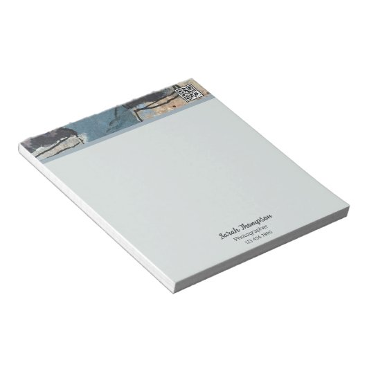 Bloc-note Code QR gris gris gris gris gris Abstrait (Incliné)