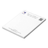 Bloc-note Code QR minimal personnalisé pour logo d'agent imm (Tourné)