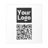 Bloc-note Code QR modifiable et logo ou image de votre entre (Devant)