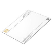 Bloc-note Code QR noir blanc logo de l'entreprise en-tête (Incliné)