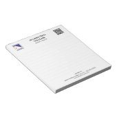 Bloc-note Code QR personnalisé avec logo de l'agent immobili (Incliné)