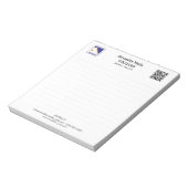 Bloc-note Code QR personnalisé avec logo de l'agent immobili (Tourné)