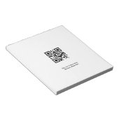Bloc-note Code QR personnalisé simple ajouter votre nom logo (Incliné)