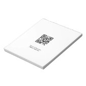 Bloc-note Code QR personnalisé simple ajouter votre nom logo (Tourné)