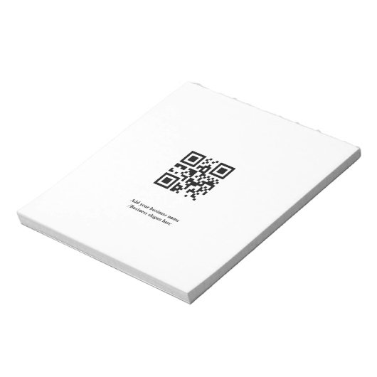 Bloc-note Code QR personnalisé simple ajouter votre nom logo (Tourné)
