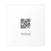 Bloc-note Code QR personnalisé simple ajouter votre nom logo (Devant)