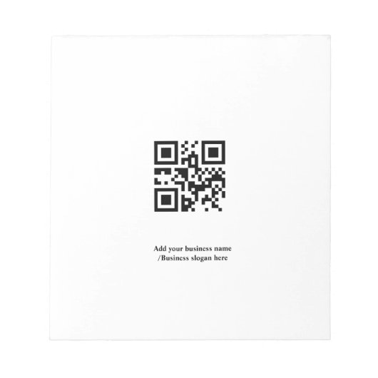 Bloc-note Code QR personnalisé simple ajouter votre nom logo (Devant)
