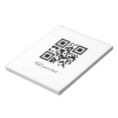 Bloc-note code QR personnalisé simple ajouter votre nom text (Tourné)