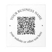 Bloc-note Code QR téléchargé Plus Texte circulaire modifiabl (Devant)