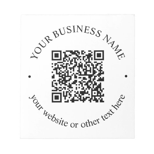 Bloc-note Code QR téléchargé Plus Texte circulaire modifiabl (Devant)