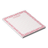 Bloc-note Cœur aquarelle rouge et rose (Incliné)