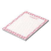 Bloc-note Cœur aquarelle rouge et rose (Tourné)