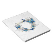 Bloc-note Coeur bijoux avec papillons Morpho (Incliné)
