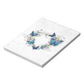 Bloc-note Coeur bijoux avec papillons Morpho (Tourné)