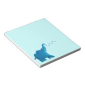 Bloc-note coeur bleu d'éléphant (Incliné)