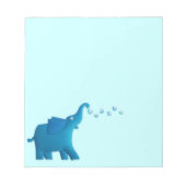 Bloc-note coeur bleu d'éléphant (Devant)
