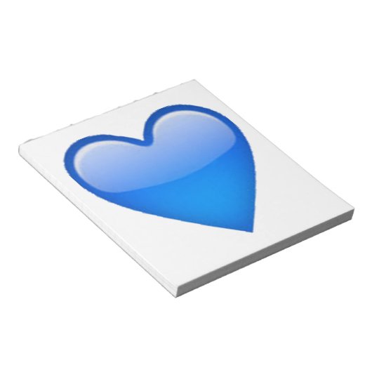 Bloc-note Coeur bleu - Emoji (Incliné)
