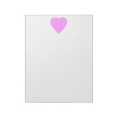 Bloc-note Coeur d'amour rose sur blanc. (Tourné)