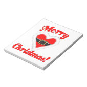 Bloc-note Coeur de père Noël (Tourné)