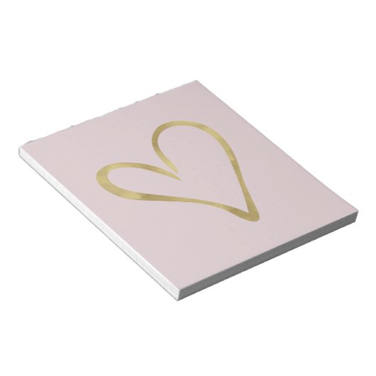 Bloc-note Coeur d'or (Incliné)