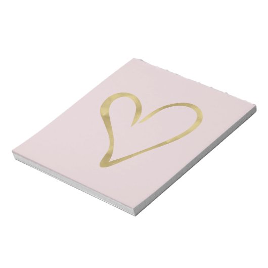 Bloc-note Coeur d'or (Tourné)