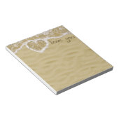 Bloc-note Coeur "Love you" écrit dans Sable (Incliné)