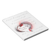 Bloc-note Coeur métallique avec sonnet de Shakespeare 18 (Incliné)