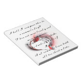 Bloc-note Coeur métallique avec sonnet de Shakespeare 18 (Incliné)