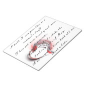 Bloc-note Coeur métallique avec sonnet de Shakespeare 18 (Incliné)