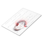 Bloc-note Coeur métallique avec sonnet de Shakespeare 18 (Incliné)