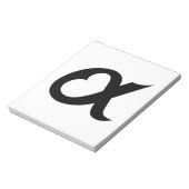 Bloc-note coeur noir (Tourné)