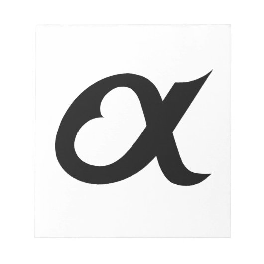 Bloc-note coeur noir (Devant)