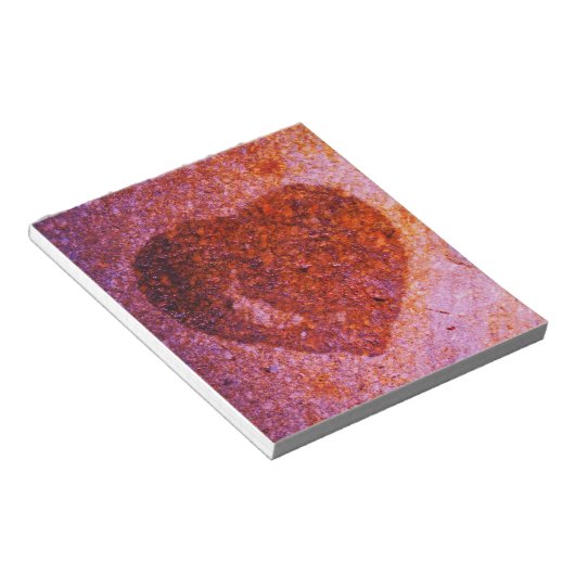 Bloc-note coeur rose corail (Incliné)