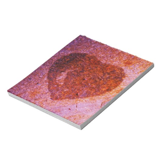 Bloc-note coeur rose corail (Tourné)