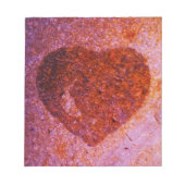 Bloc-note coeur rose corail (Devant)