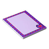 Bloc-note Cœur rouge et violet (Incliné)