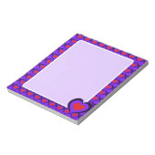Bloc-note Cœur rouge et violet (Tourné)